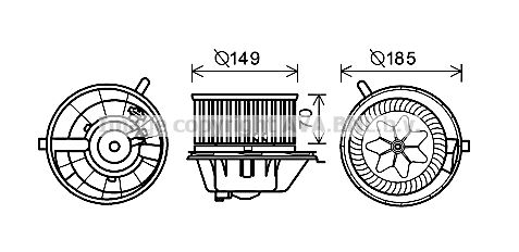 AVA QUALITY COOLING Электродвигатель, вентиляция салона VW8337